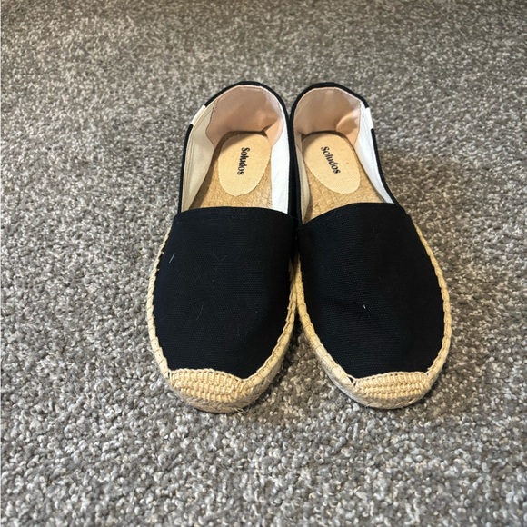 Soludos Dali Black Espadrilles Size 39 - Picture 2 of 5